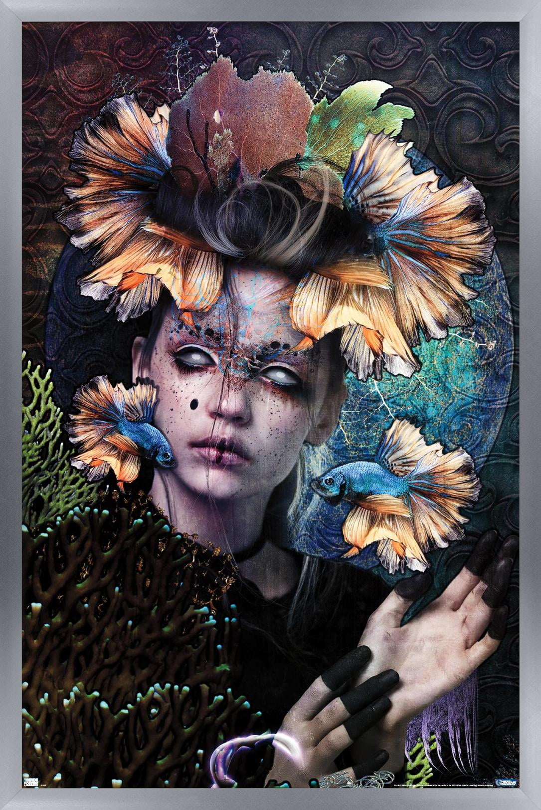 Jena DellaGrottaglia: Cosmic Zodiac - Pisces Wall Poster, 22.375" x 34" Framed