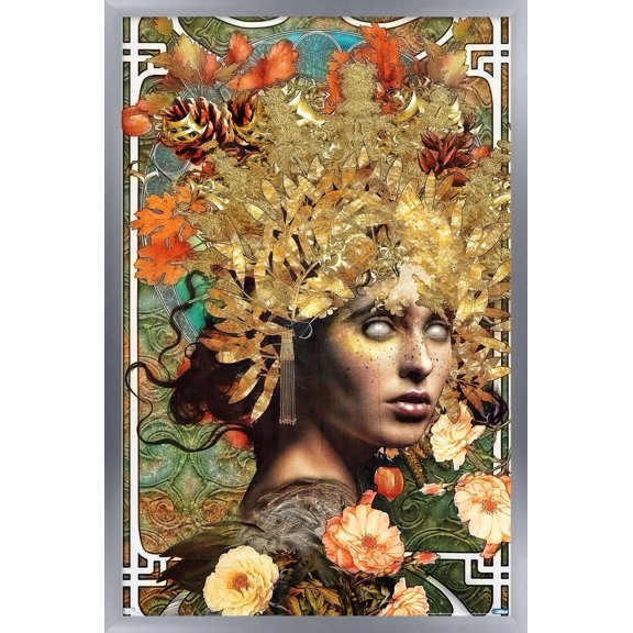 Jena DellaGrottaglia: Cosmic Zodiac - Virgo Wall Poster, 14.725" x 22.375" Framed