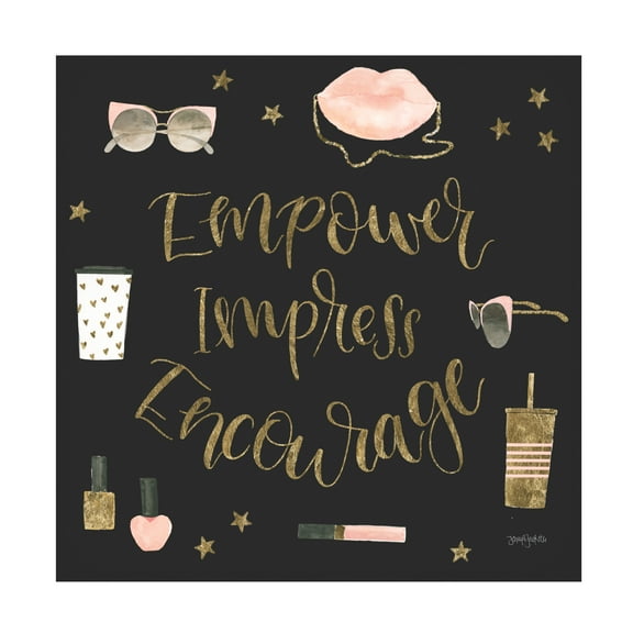 Jenaya Jackson 'Boss Ladies V Black' Canvas Art