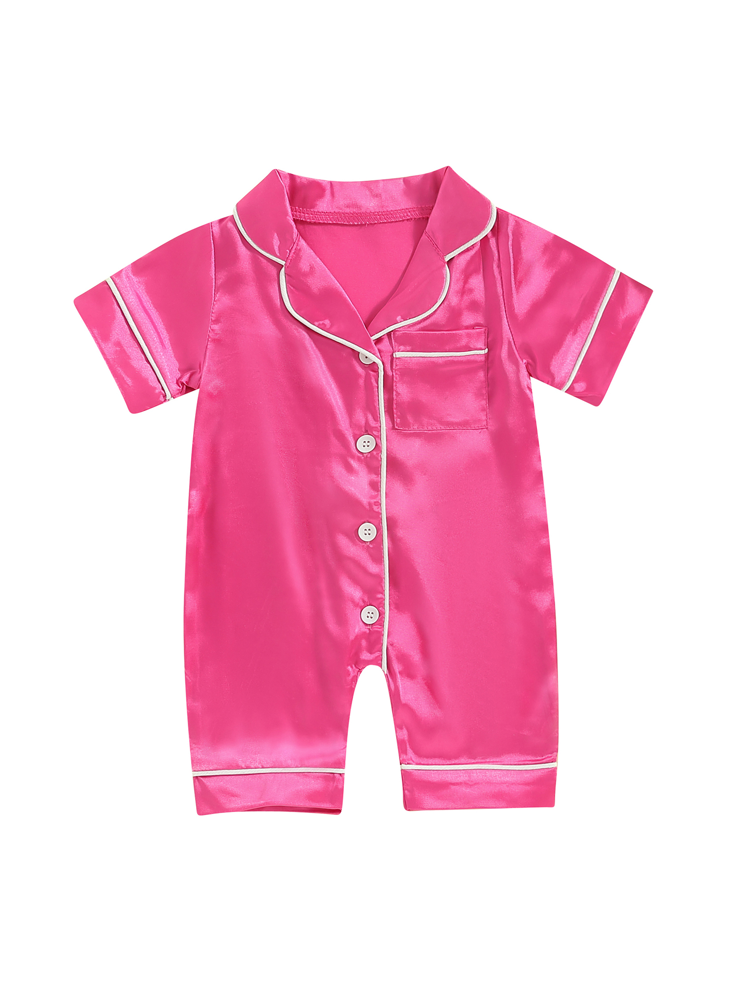 Jendukie Toddler Newborn Baby Girls Summer Jumpsuit Pajama Short Sleeve