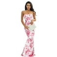 Jendukie Women Summer Long Dress Offshoulder Strapless Bodycon Elegant