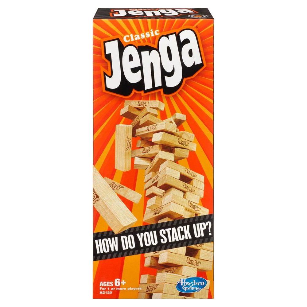 Jenga Classic Block Stacking Board Game for Kids and Family Ages 6 and Up, 1+ Player - image 1 of 7