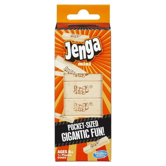 Jenga Mini Game, for Kids Ages 6 and up, for 1 or More Players, Mini Version