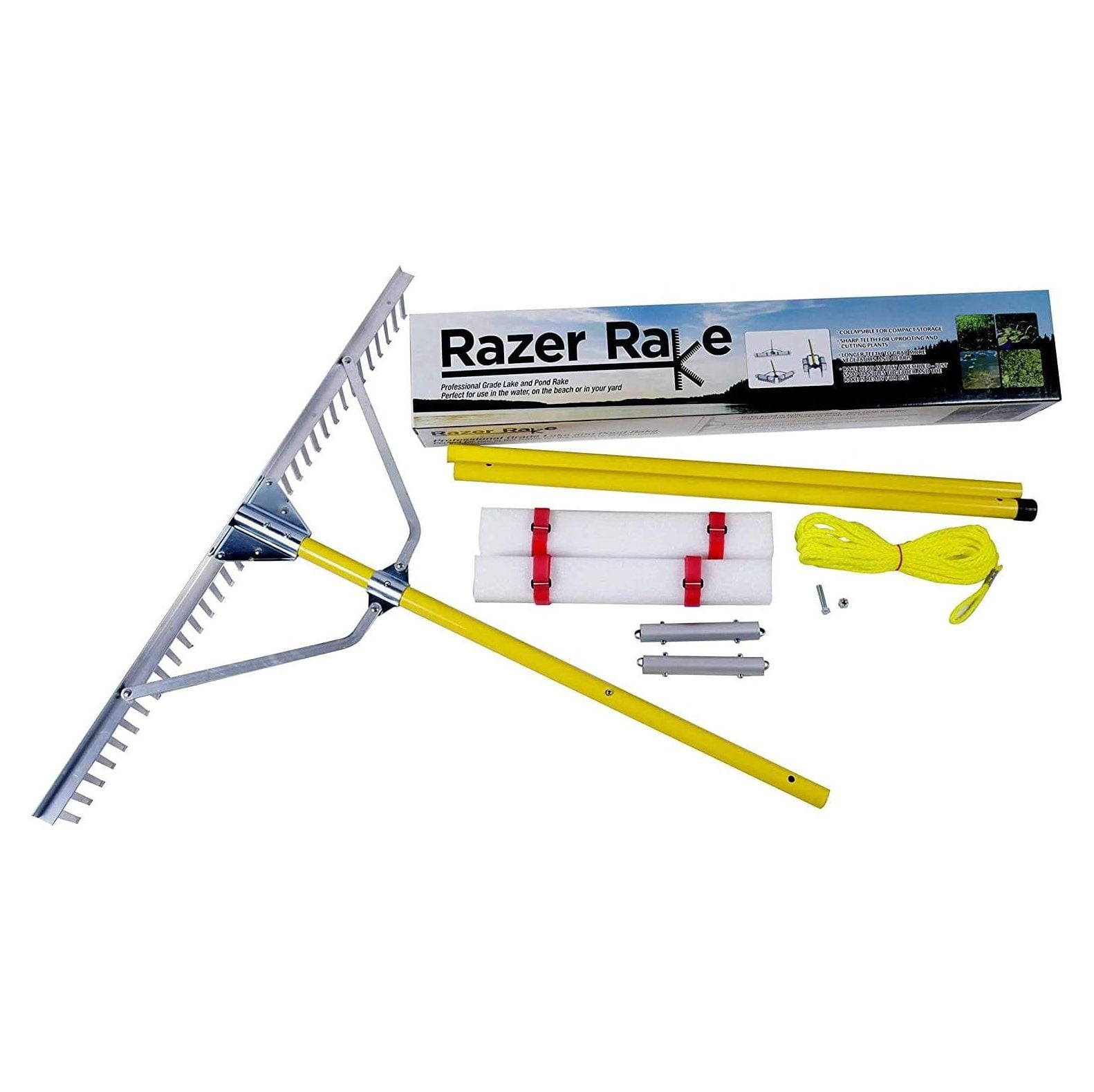 Jenlis Razer Rake Collapsible AllPurpose Aluminum Lake and Landscape