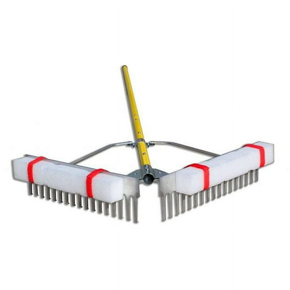 Jenlis Razer Rake Heavy Duty Collapsible Aluminum Pond & Lake Rake for Removal of Weeds, Leaves, & Floating Scum, Shoreline & Beach Landscaping Tool