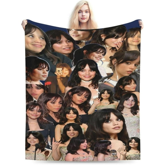 Jenna Actors Ortega Blanket Throw Blanket Soft Microfiber Blankets for Living Room Couch Sofa Bedroom 40"x30"