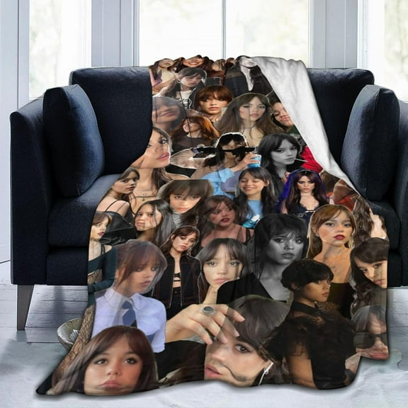 Jenna Actors Ortega Blanket Throw Blanket Soft Microfiber Blankets for Living Room Couch Sofa Bedroom 80"x60"