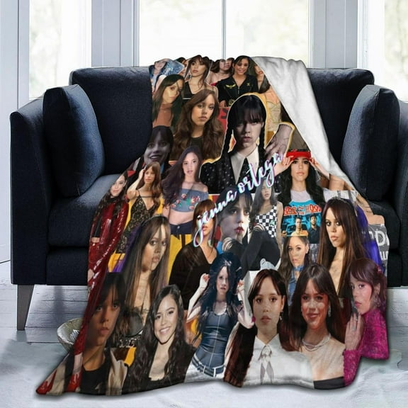 Jenna Actors Ortega Blanket Throw Blanket Soft Microfiber Blankets for Living Room Couch Sofa Bedroom 80"x60"
