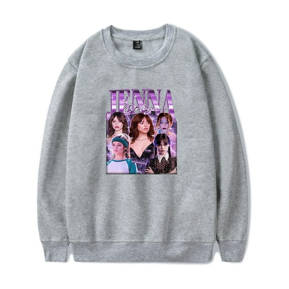Jenna Ortega Vintage Crewneck New Logo Merch Long Sleeve Sweatshirts Women Men Fashion Streetwear