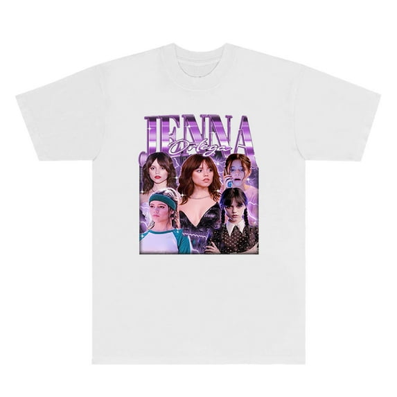 Jenna Ortega Vintage T-Shirts New Logo Tee Summer Women Men Fashion Casual Streetwear Short Sleeve