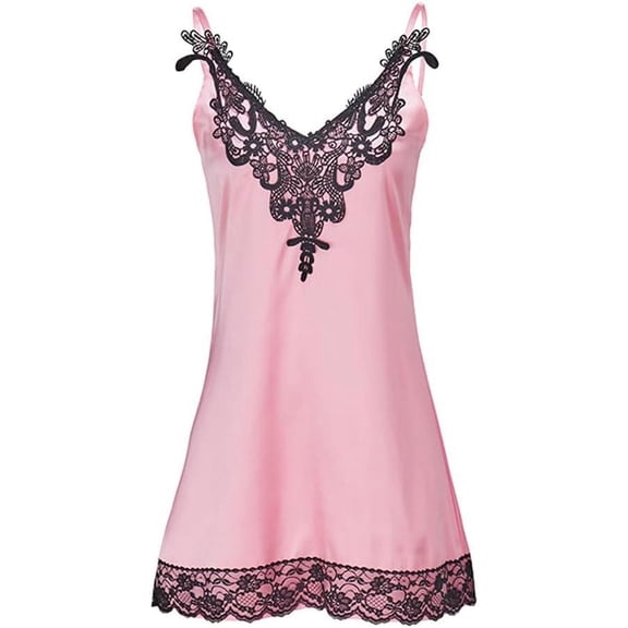 Jenna Rink Inspired Pink Slip Dress – Lace Trim Bodycon Mini Dress for Women