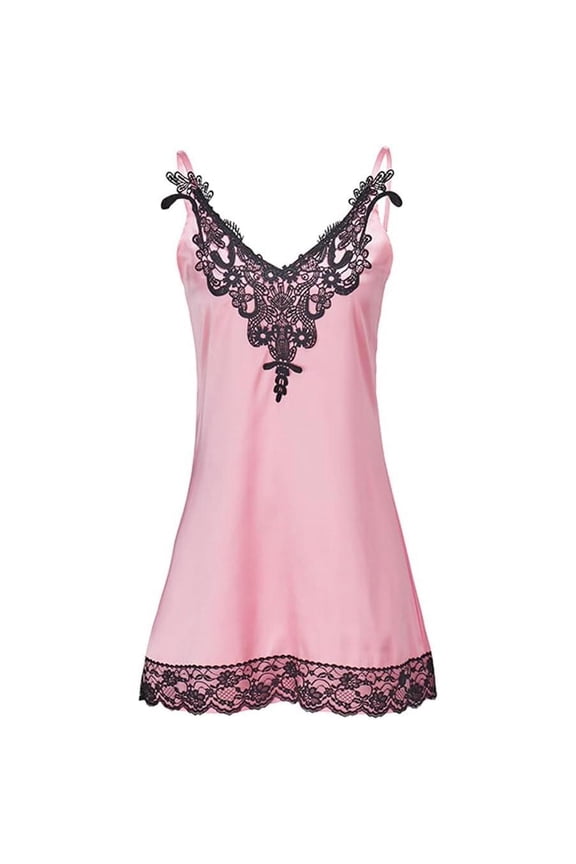 Jenna Rink Inspired Pink Slip Dress – Lace Trim Bodycon Mini Dress for Women