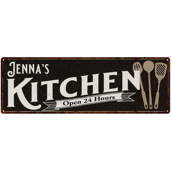 Jenna's Kitchen Sign Chic Wall Decor Gift Mom 6x18 106180014456