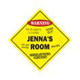 thumbnail image 1 of Jenna's Room Sign Crossing Zone Xing | Indoor/Outdoor | 20" Tall kids bedroom decor door children's name boy girl, 1 of 5