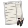 thumbnail image 1 of Jennakate Grey Magnetic Menu Dry Erase - 11"x 14" - Ideal for Shopping List, Checklist, Health and Diabetic Meal Planner- Family Command Center  - Two Liquid Chalk Dry Erase Markers, 1 of 5