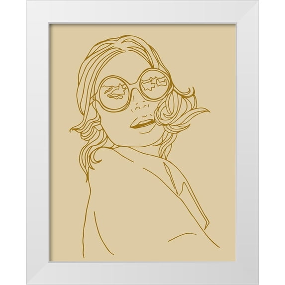 Jenner, Roya 20x24 White Modern Wood Framed Museum Art Print Titled - Surprised Lady