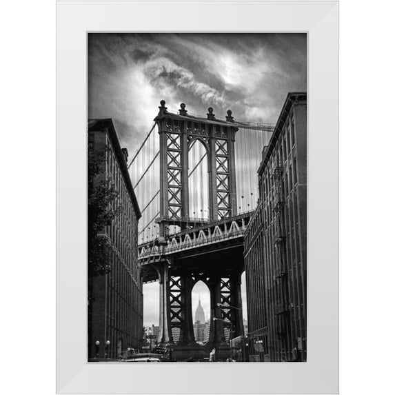 Jenney, Jessica 11x14 White Modern Wood Framed Museum Art Print Titled - Manhattan Bridge