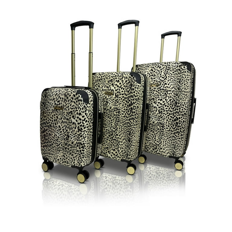 Jenni Chan Leopard 3-Piece Hardside Spinner Set