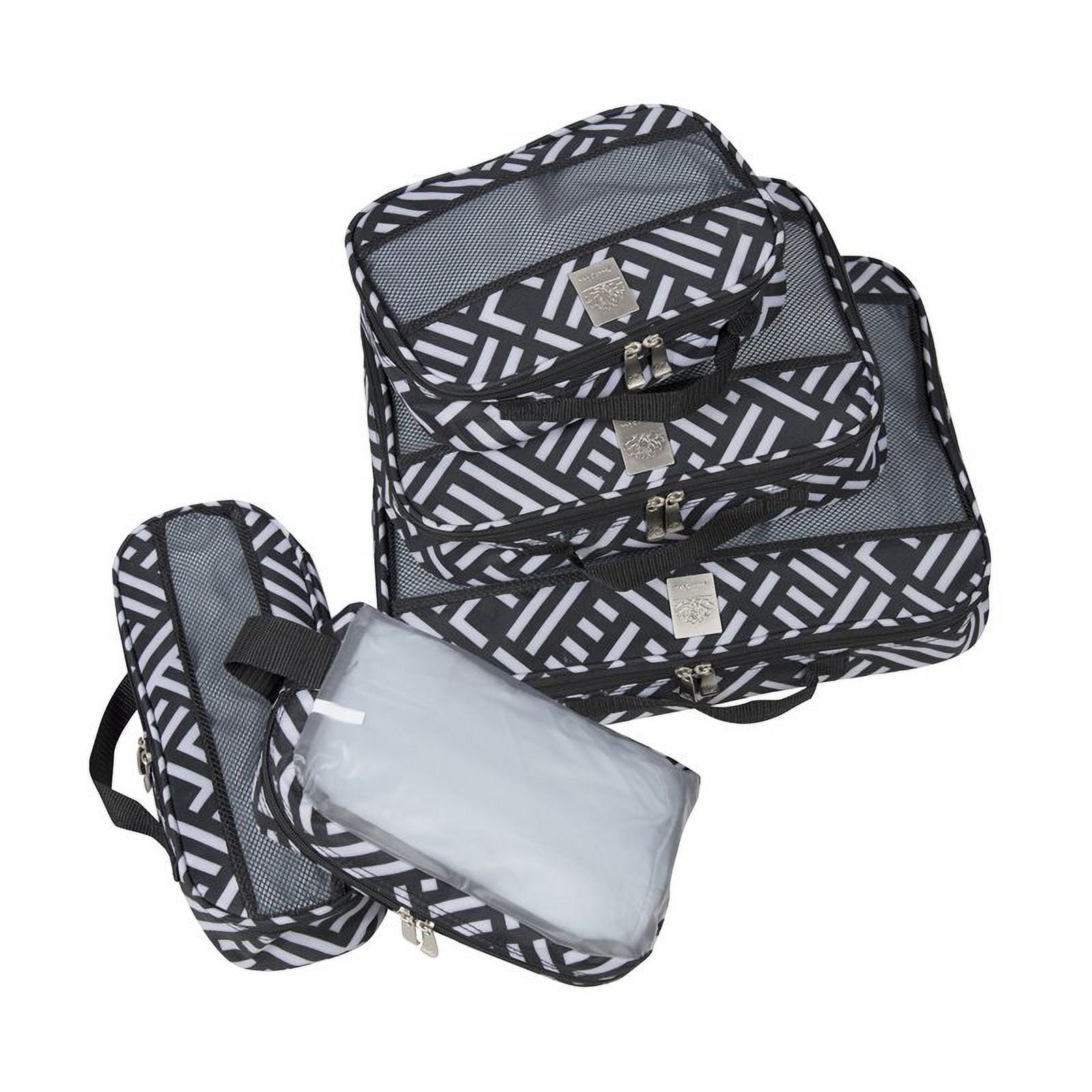 Jenni Chan Signature Piece Fabric Packing Cube Set in Black and
