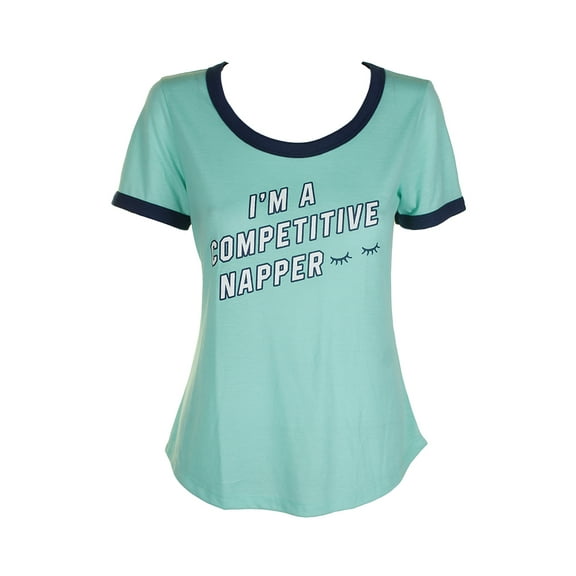 Jenni Green Navy Short-Sleeve Graphic Print Pajama Top XXL