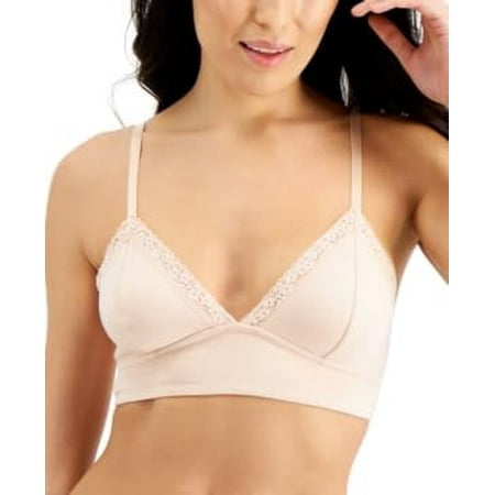 Jenni On Repeat Wide Lace Bralette, Nude, Large