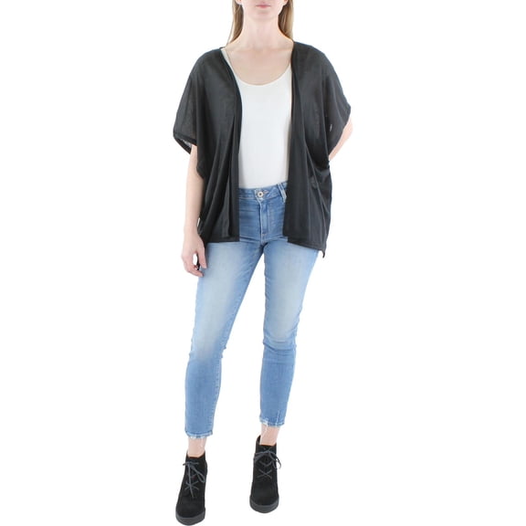 Jenni Women's Drawstring Arm Kimono Black Size Regular