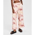 thumbnail image 1 of Jenni Women's Elastic Waist Solid Wide Leg Pants Watercolor Blush Plus Size 3X, 1 of 5