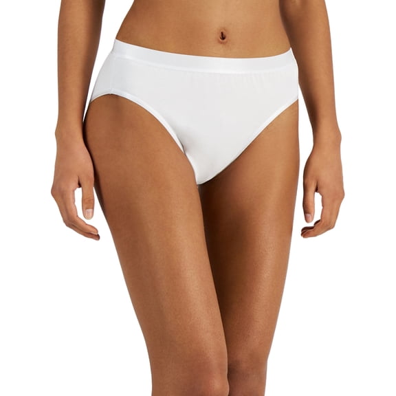 Jenni Women’s Hi-Cut Bikini Underwear, White, XXXL