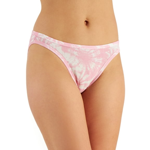 Jenni Womens Lace Trim Bikini Underwear, Tiedye Pink, XXL