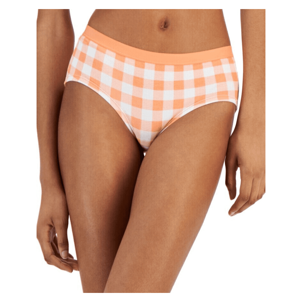 Jenni Women's Lace Trim Hipster Underwear, Gingham Check, Medium