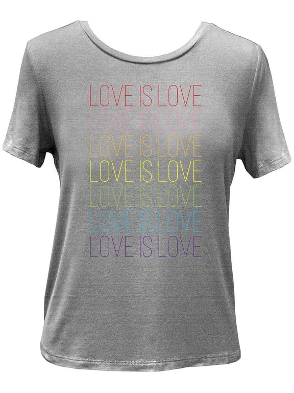 Women's Pride Equality T-Shirts, Heather Grey, X-Large