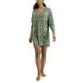 thumbnail image 1 of Jenni Women's Printed Long-Sleeve Sleep Shirt Leopard Green (Leopard Green, XXL), 1 of 3