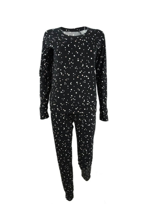 Women's Printed Pajamas & Hair Scrunchie 3pc Set (XS, Allover Stars)