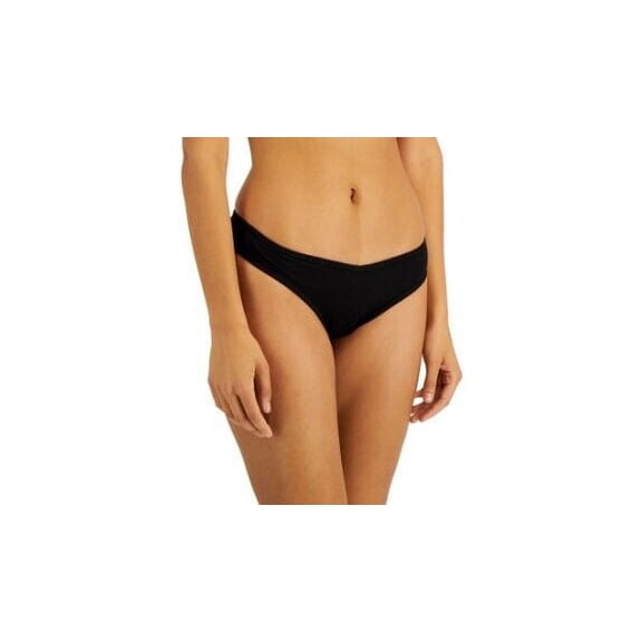 Jenni Women's Ribbed Hipster Underwear-Deep Black-Small