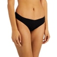 thumbnail image 1 of Jenni Womens Ribbed Thong Deep Black L, 1 of 1