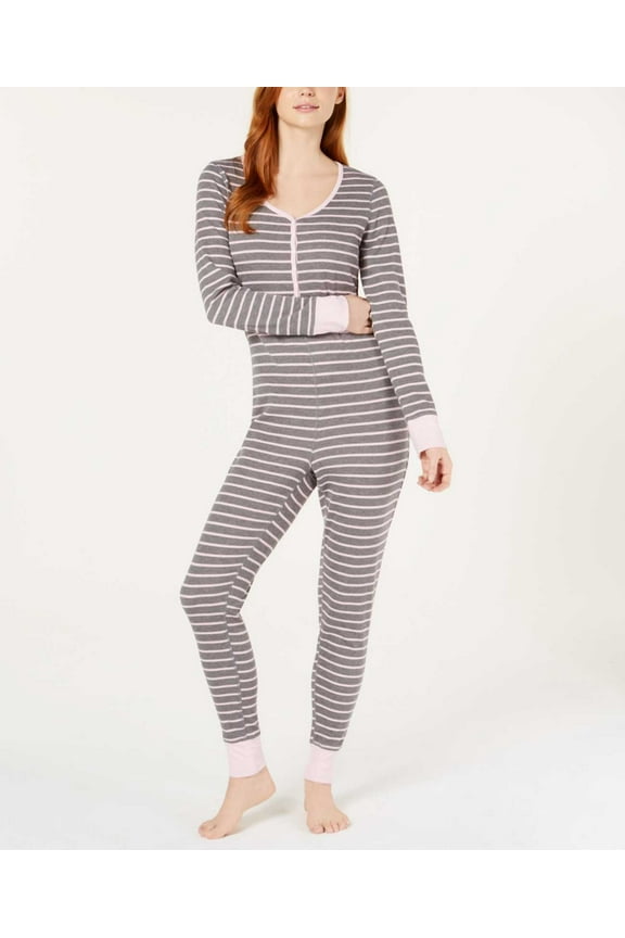 Women's Soft One-Piece Pajamas, Gray, X-Large