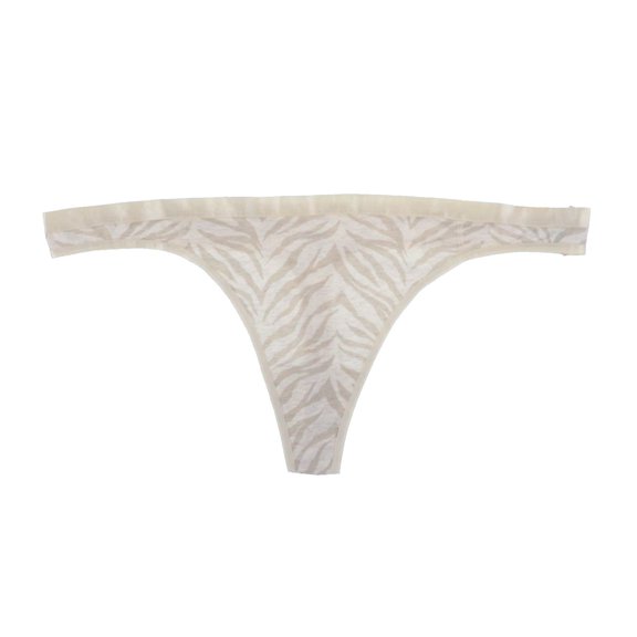 Jenni Women's Solid Thong Underwear Tiger Stripe S New