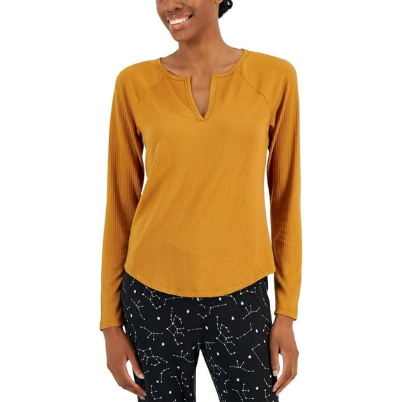 Jenni Womens Split-Neck Pajama Top (Clay Ridge, Medium)