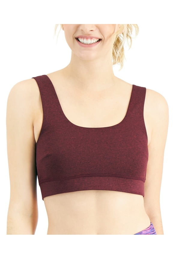 Women's Square-Neck Bralette Plum Wine Size M