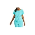 thumbnail image 1 of Jenni Women's Terry Cloth Crewneck Top-Aqua-XSmall, 1 of 2