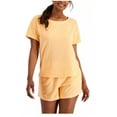 thumbnail image 1 of Jenni Women's Terry Cloth Crewneck Top-Juice Melon-XSmall, 1 of 1