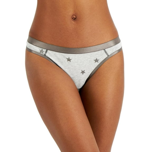 Jenni Women's Thong Underwear, Stars Print, Sizes S - XXL US, Alpha, X-Large, Regular, Regular, Grey