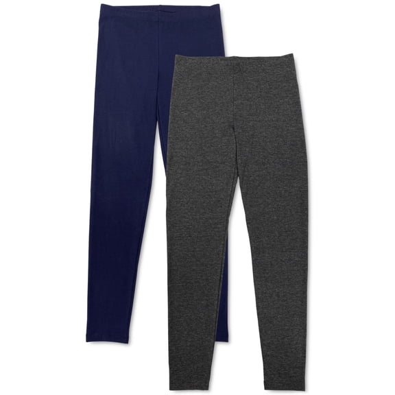 Jenni Womens 2-Pk. Leggings, Navy/Gray, Small