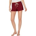 thumbnail image 1 of Jenni Intimates Womens Sleep Shorts Drawstring Lightweight Burgundy, 1 of 1