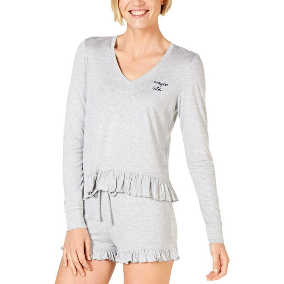 Jenni Womens Maybe Later Comfy Sleepwear Pajama Top