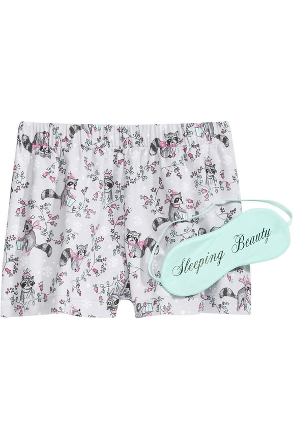 Womens Printed Boxer Pajama Shorts