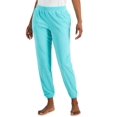 thumbnail image 1 of Jenni Womens Smocked Waist Terrycloth Jogger Pants Ocean Aqua XL, 1 of 1