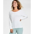 thumbnail image 1 of Jenni Womens Super-Soft Long-Sleeve Top,Washed White,1X, 1 of 1
