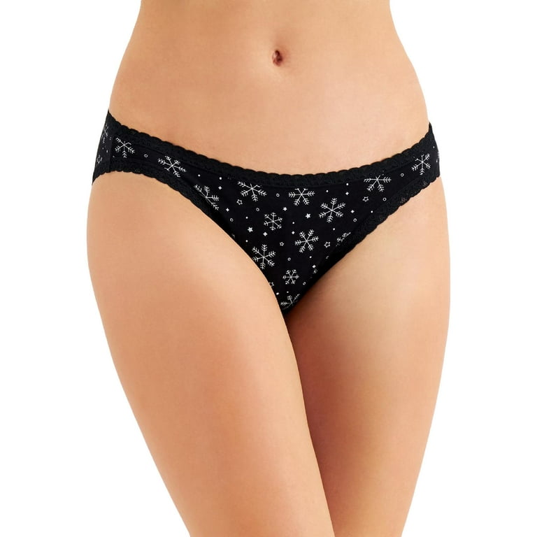 Jenni Womens Underwear Lace Trim Bikini Panty 