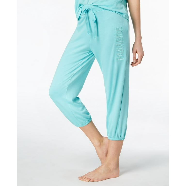 Jenni by Jennifer Moore Blue Pacific Aqua Cropped Pajama Jogger Pants XXL Walmart